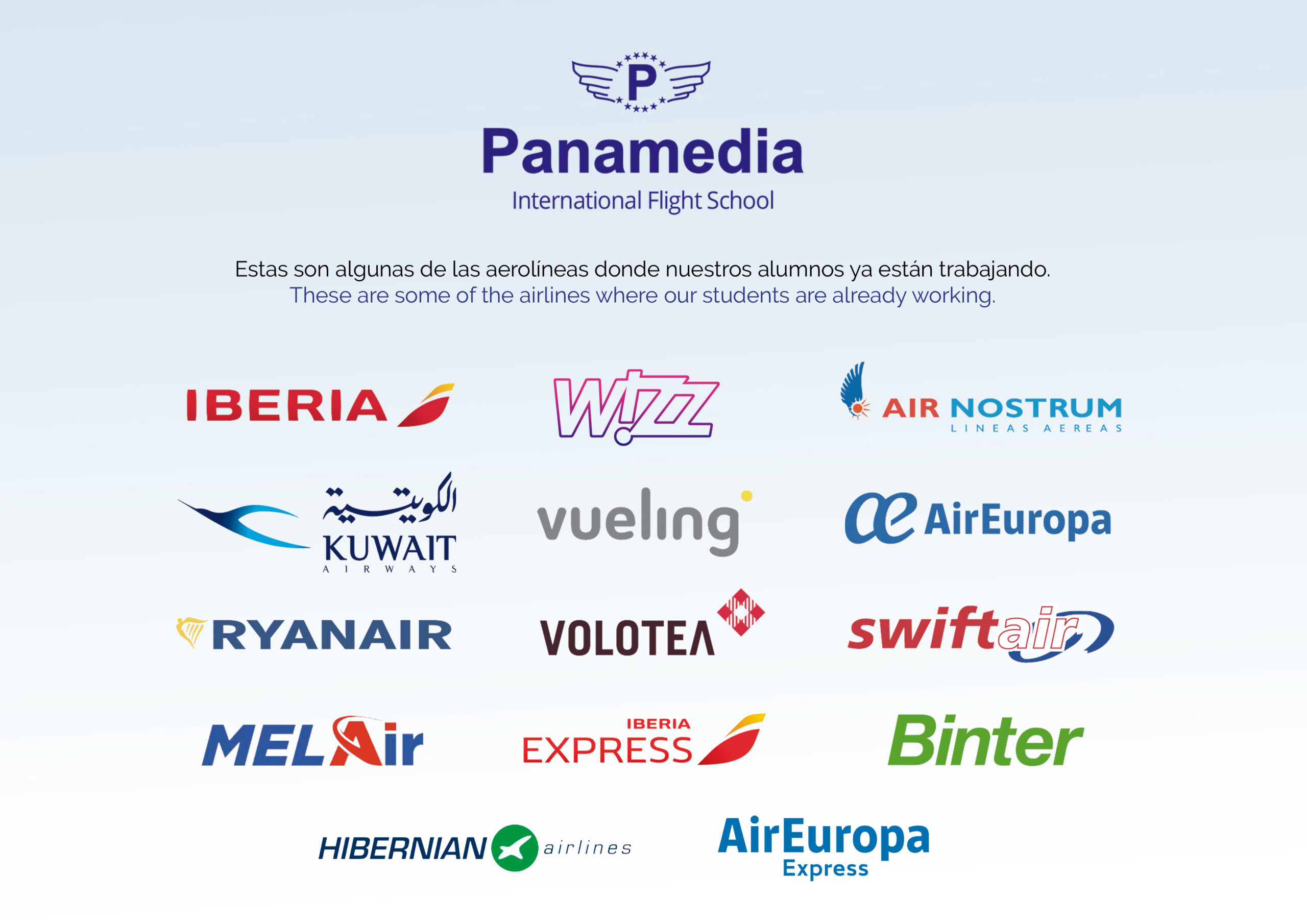 Alumnos de Panamedia trabajan en estas aerolíneas